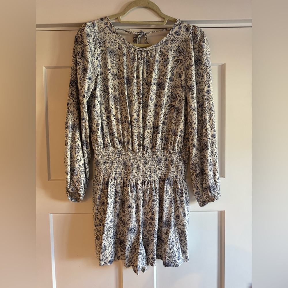 Splendid x Cella Jane Printed Smock Waist Romper - Picture 5 of 11